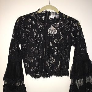 *NWT* SEEK The Label- Black lace top from LF store